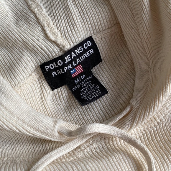 90s Ralph Lauren Knit Hoodie (M) - Picture 4 of 16